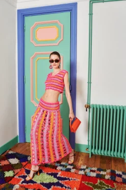 Celia B Crochet>Aden Skirt Pink