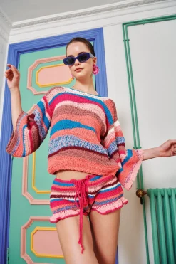 Celia B Tops>Caspio Top Red