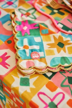 Celia B Homeware>Mosaic Napkins Set Of Two